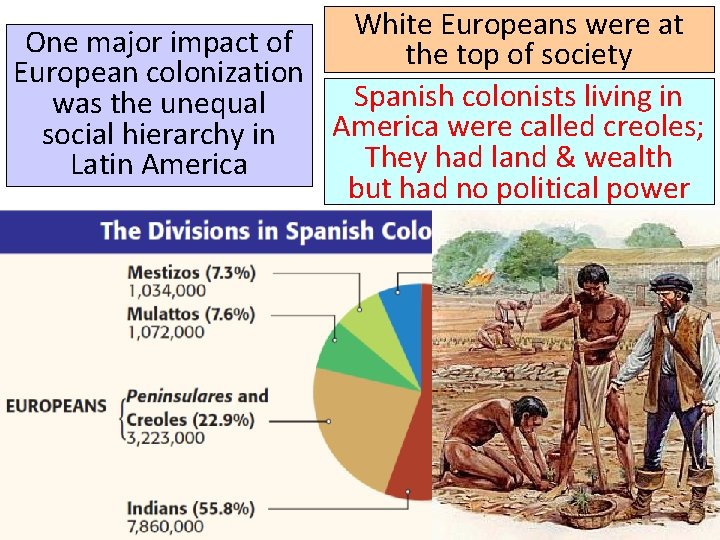 White Europeans were at One major impact of Title the top of society European