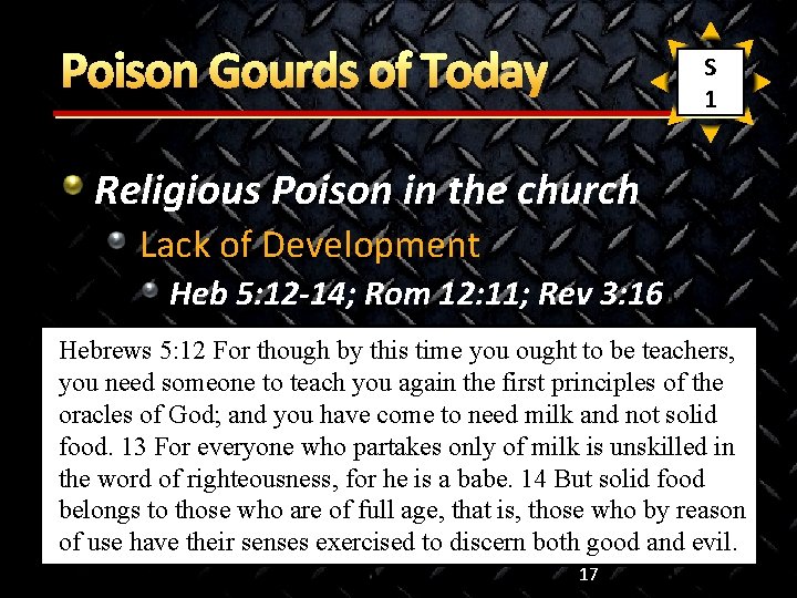 Poison Gourds of Today S 1 Religious Poison in the church Lack of Development