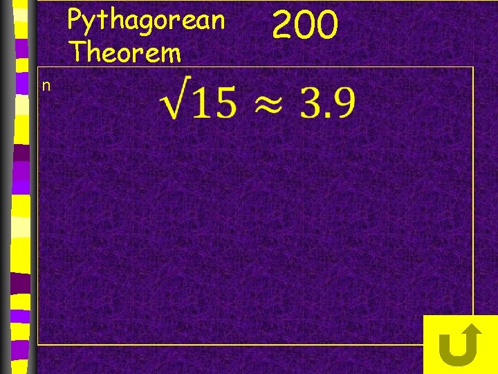 Pythagorean Theorem n 200 