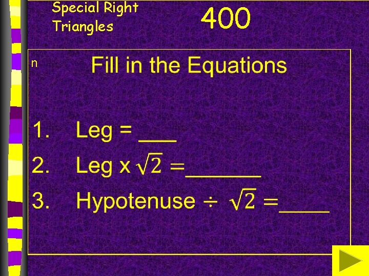 Special Right Triangles n 400 