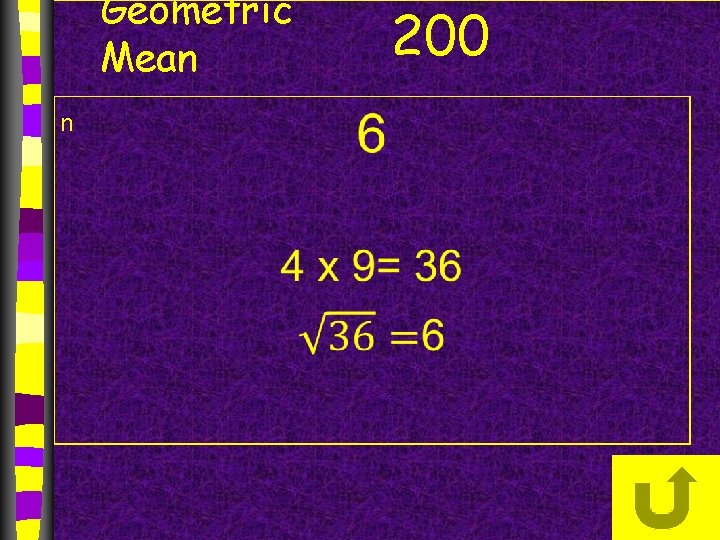 Geometric Mean n 200 