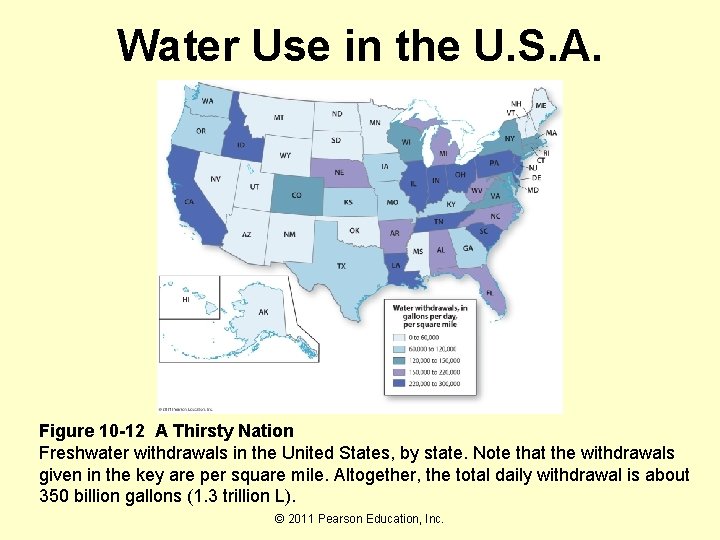 Water Use in the U. S. A. Figure 10 -12 A Thirsty Nation Freshwater