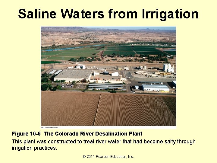 Saline Waters from Irrigation Figure 10 -6 The Colorado River Desalination Plant This plant