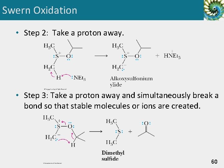 Swern Oxidation • Step 2: Take a proton away. • Step 3: Take a