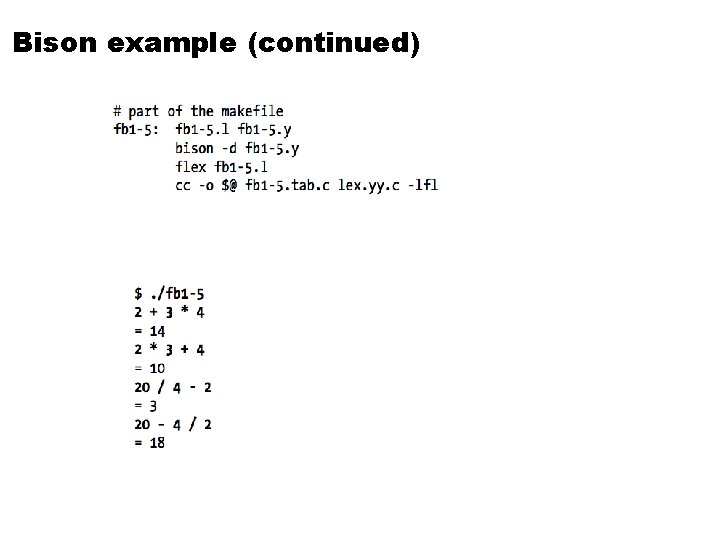 Bison example (continued) 