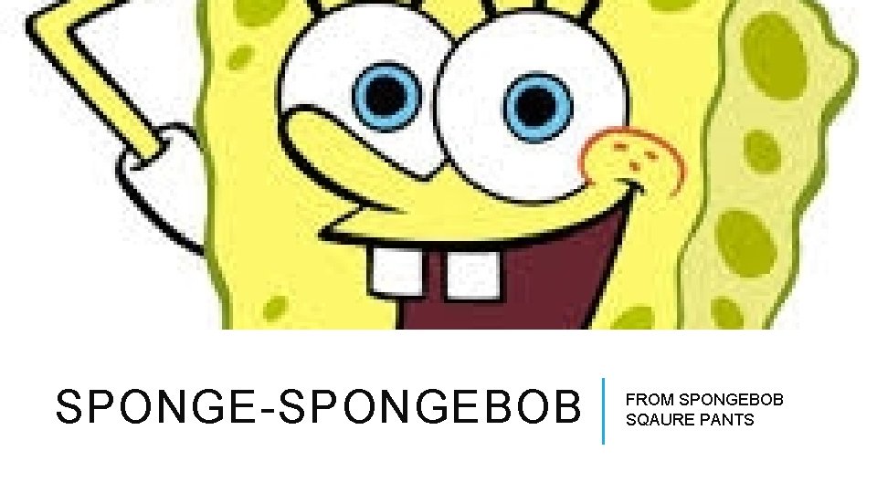 SPONGE-SPONGEBOB FROM SPONGEBOB SQAURE PANTS 