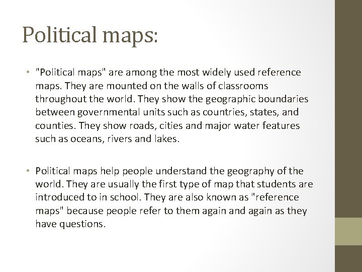 History and Geography Topic Maps and use of