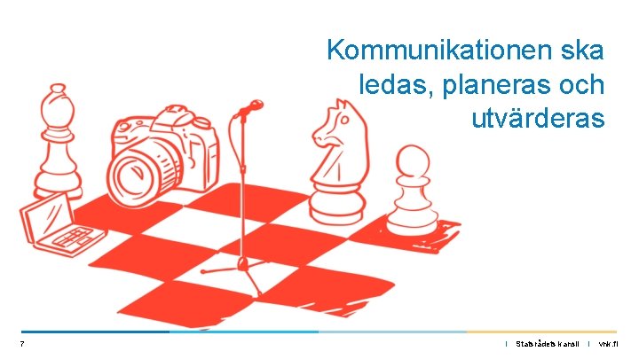 Kommunikationen ska ledas, planeras och utvärderas 7 I Statsrådets kansli I vnk. fi 
