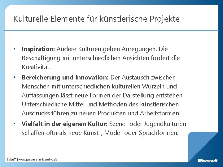 Kulturelle Elemente für künstlerische Projekte • Inspiration: Andere Kulturen geben Anregungen. Die Beschäftigung mit