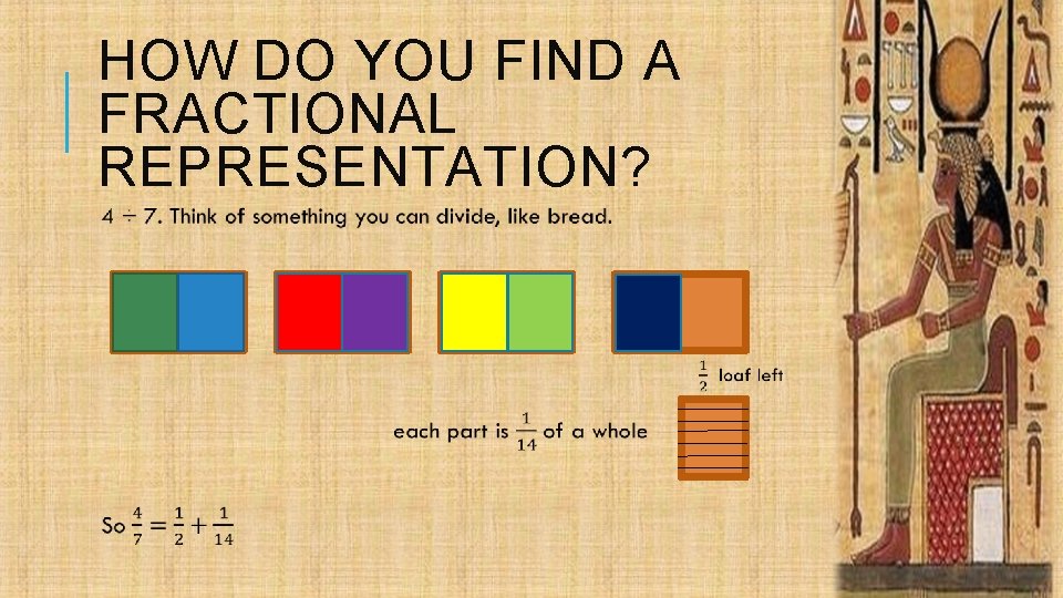 HOW DO YOU FIND A FRACTIONAL REPRESENTATION? 