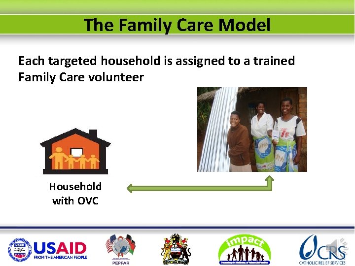 The Family Care Model Each targeted household is assigned to a trained Family Care