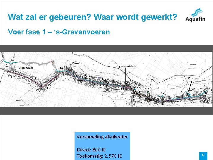 Wat zal er gebeuren? Waar wordt gewerkt? Voer fase 1 – ‘s-Gravenvoeren Verzameling afvalwater