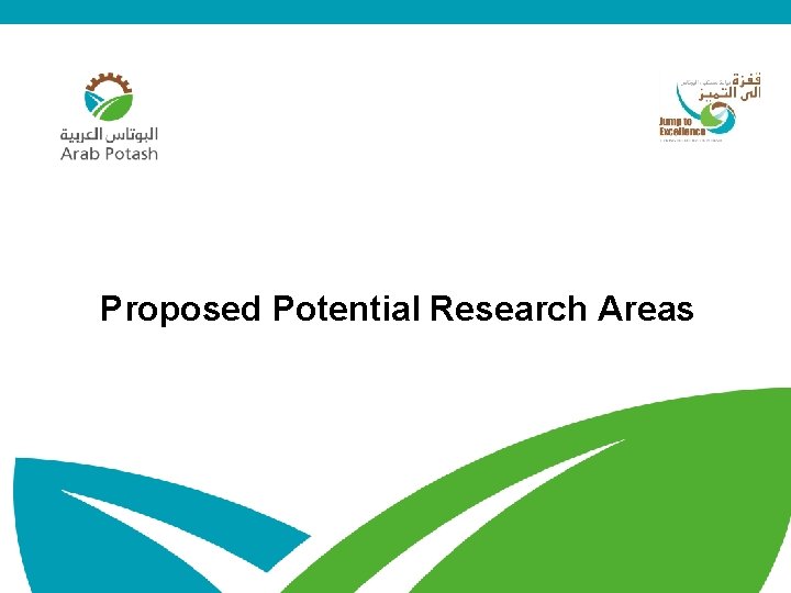 Proposed Potential Research Areas 