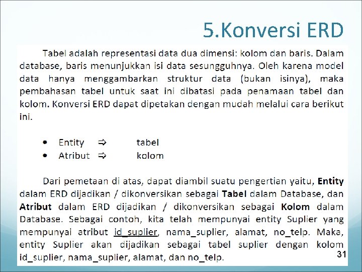 5. Konversi ERD 31 