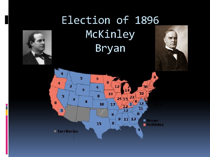 Election of 1896 Mc. Kinley Bryan 
