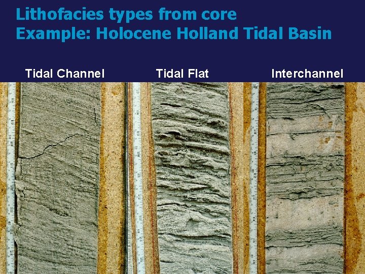 Lithofacies types from core Example: Holocene Holland Tidal Basin Tidal Channel 09 June 2021