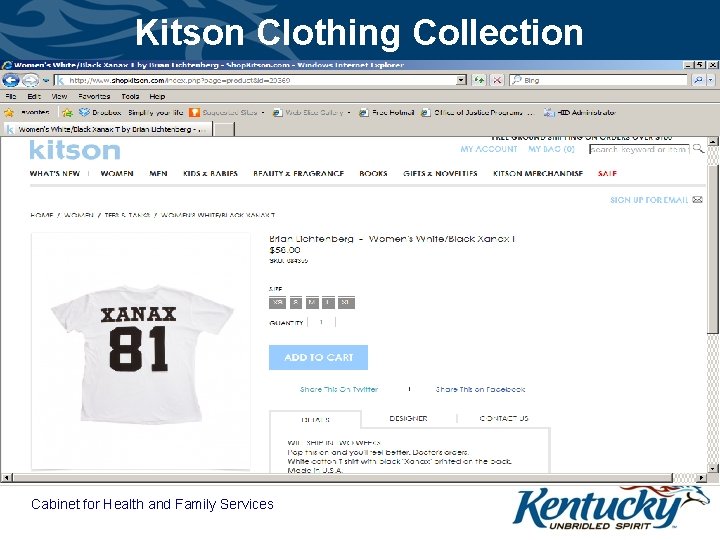 Kitson Clothing Collection Cabinet for Health and Family Services 