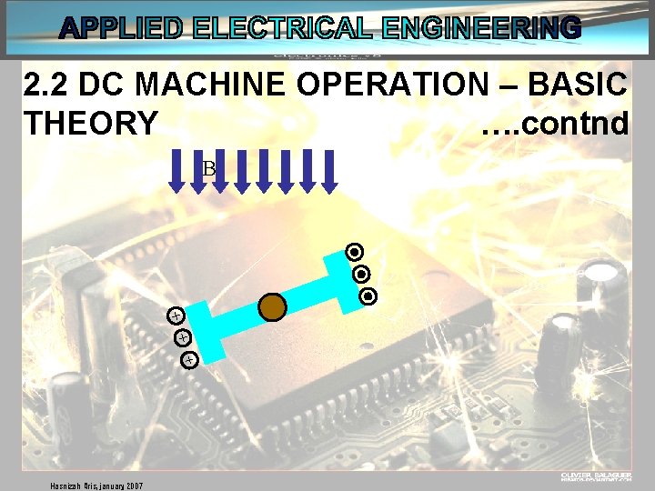 2. 2 DC MACHINE OPERATION – BASIC THEORY …. contnd B Hasnizah Aris, january