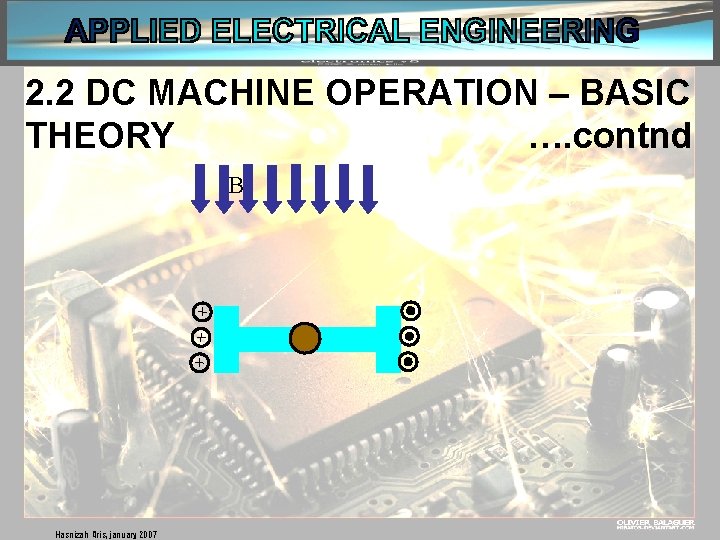 2. 2 DC MACHINE OPERATION – BASIC THEORY …. contnd B Hasnizah Aris, january