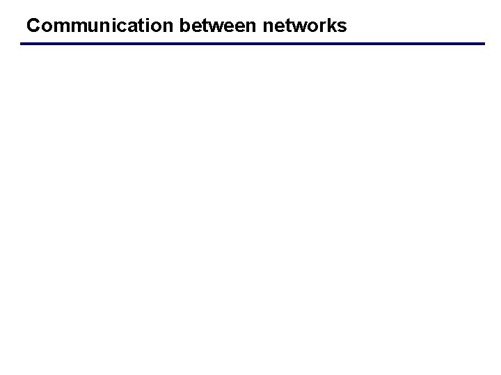 Communication between networks 