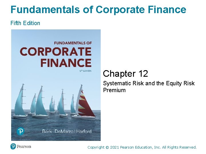 Fundamentals of Corporate Finance Fifth Edition Chapter 12 Systematic Risk and the Equity Risk