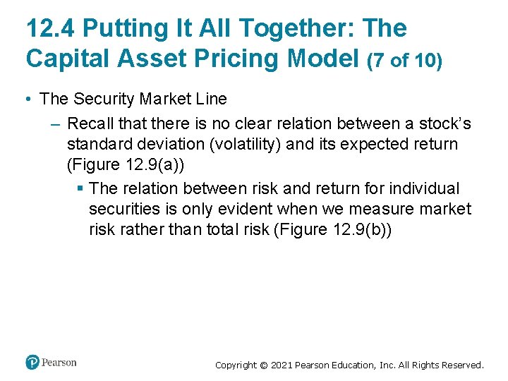 12. 4 Putting It All Together: The Capital Asset Pricing Model (7 of 10)