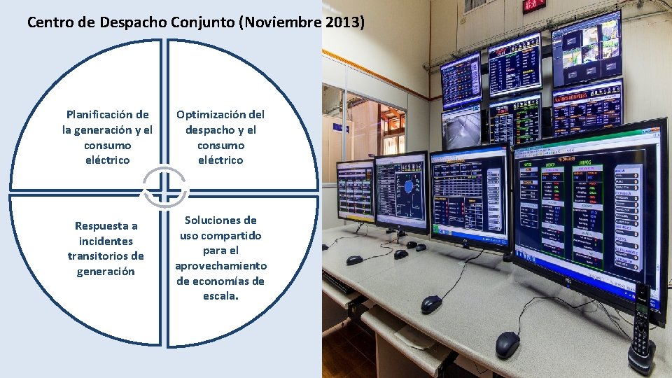 Centro de Despacho Conjunto (Noviembre 2013) Planificación de la generación y el consumo eléctrico