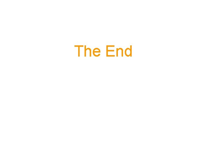 The End 