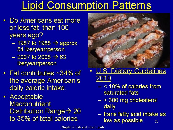 Lipid Consumption Patterns • Do Americans eat more or less fat than 100 years Lipid Consumption Patterns • Do Americans eat more or less fat than 100 years