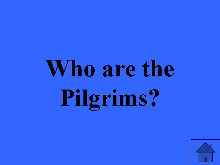 Who are the Pilgrims? 