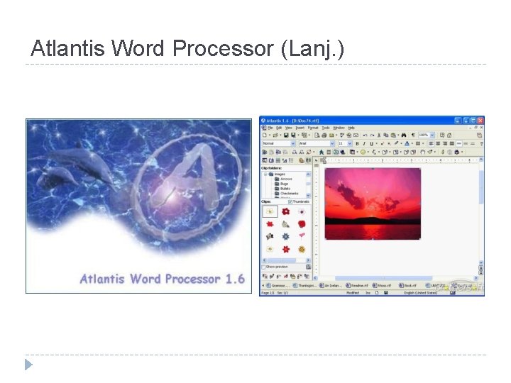 Atlantis Word Processor (Lanj. ) 