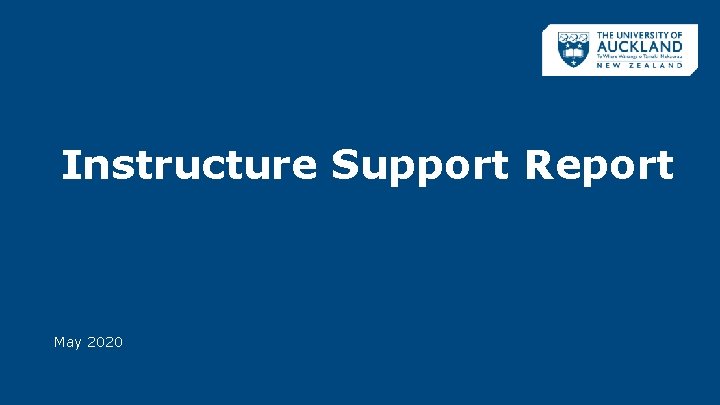 Instructure Support Report May 2020 