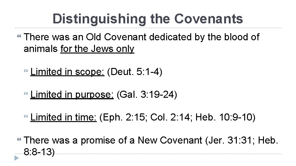 Yes But My Bible Says Distinguishing the Covenants