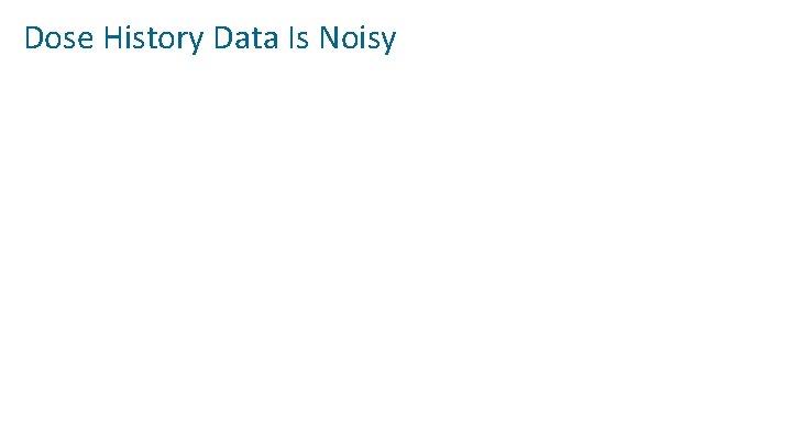 Dose History Data Is Noisy 