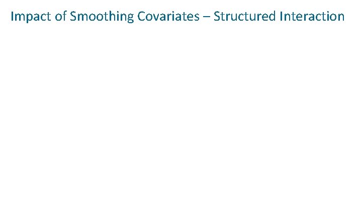Impact of Smoothing Covariates – Structured Interaction 