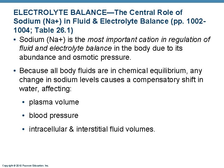 ELECTROLYTE BALANCE—The Central Role of Sodium (Na+) in Fluid & Electrolyte Balance (pp. 10021004; ELECTROLYTE BALANCE—The Central Role of Sodium (Na+) in Fluid & Electrolyte Balance (pp. 10021004;