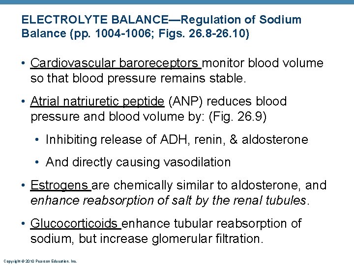 ELECTROLYTE BALANCE—Regulation of Sodium Balance (pp. 1004 -1006; Figs. 26. 8 -26. 10) • ELECTROLYTE BALANCE—Regulation of Sodium Balance (pp. 1004 -1006; Figs. 26. 8 -26. 10) •