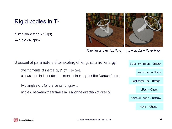 Rigid bodies in T 3 a little more than 2 SO(3) → classical spin?