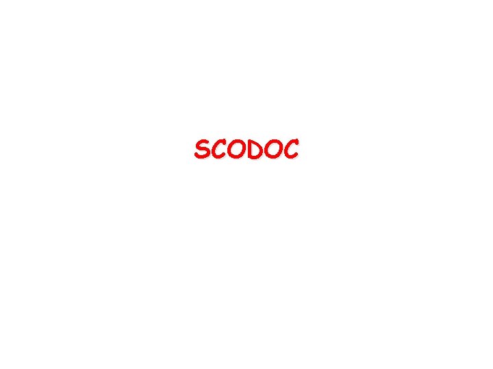 SCODOC SCODOC