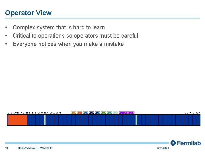 Operator View • Complex system that is hard to learn • Critical to operations Operator View • Complex system that is hard to learn • Critical to operations
