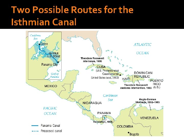 Two Possible Routes for the Isthmian Canal 