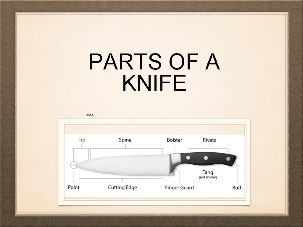PARTS OF A KNIFE 