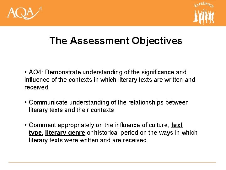 The Assessment Objectives • AO 4: Demonstrate understanding of the significance and influence of