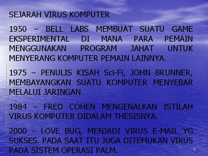 SEJARAH VIRUS KOMPUTER 1950 – BELL LABS MEMBUAT SUATU GAME EKSPERIMENTAL DI MANA PARA