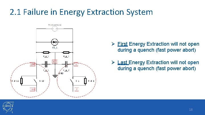 2. 1 Failure in Energy Extraction System Ø First Energy Extraction will not open