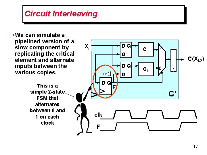 Circuit Interleaving • We can simulate a pipelined version of a slow component by