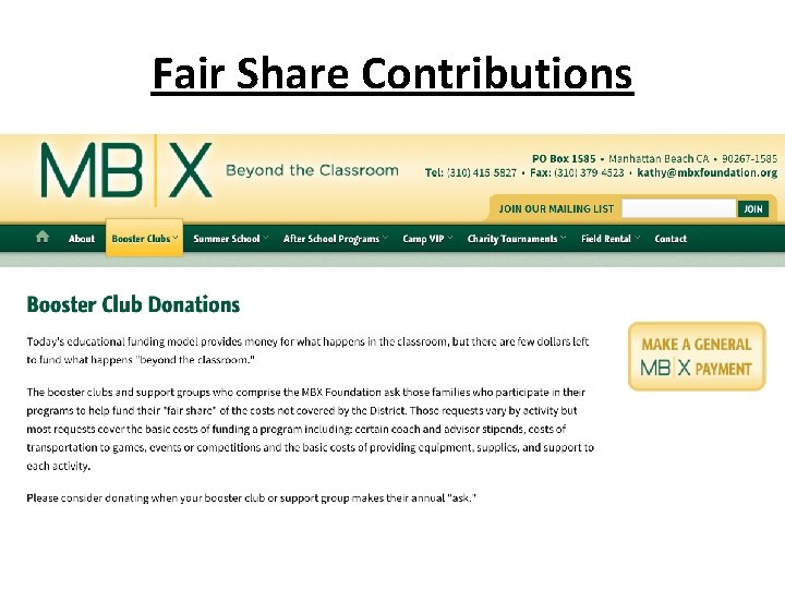 Fair Share Contributions 