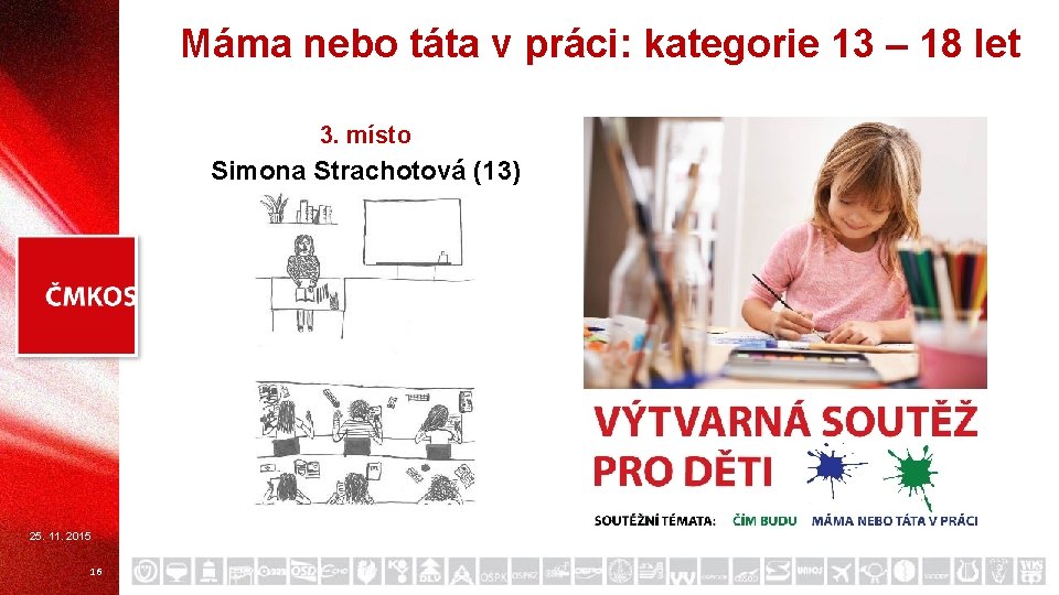 Máma nebo táta v práci: kategorie 13 – 18 let 3. místo Simona Strachotová