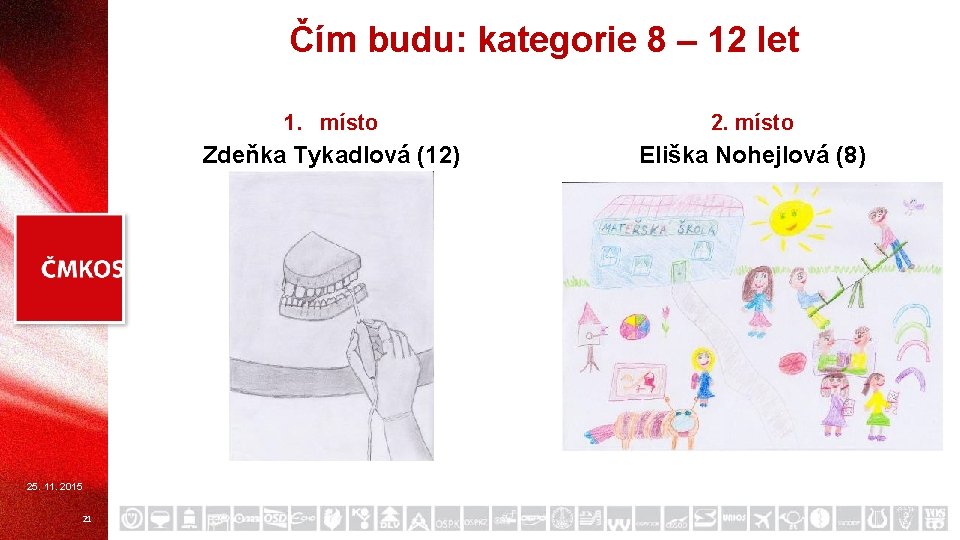 Čím budu: kategorie 8 – 12 let 25. 11. 2015 21 1. místo 2.