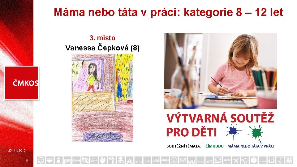 Máma nebo táta v práci: kategorie 8 – 12 let 3. místo Vanessa Čepková
